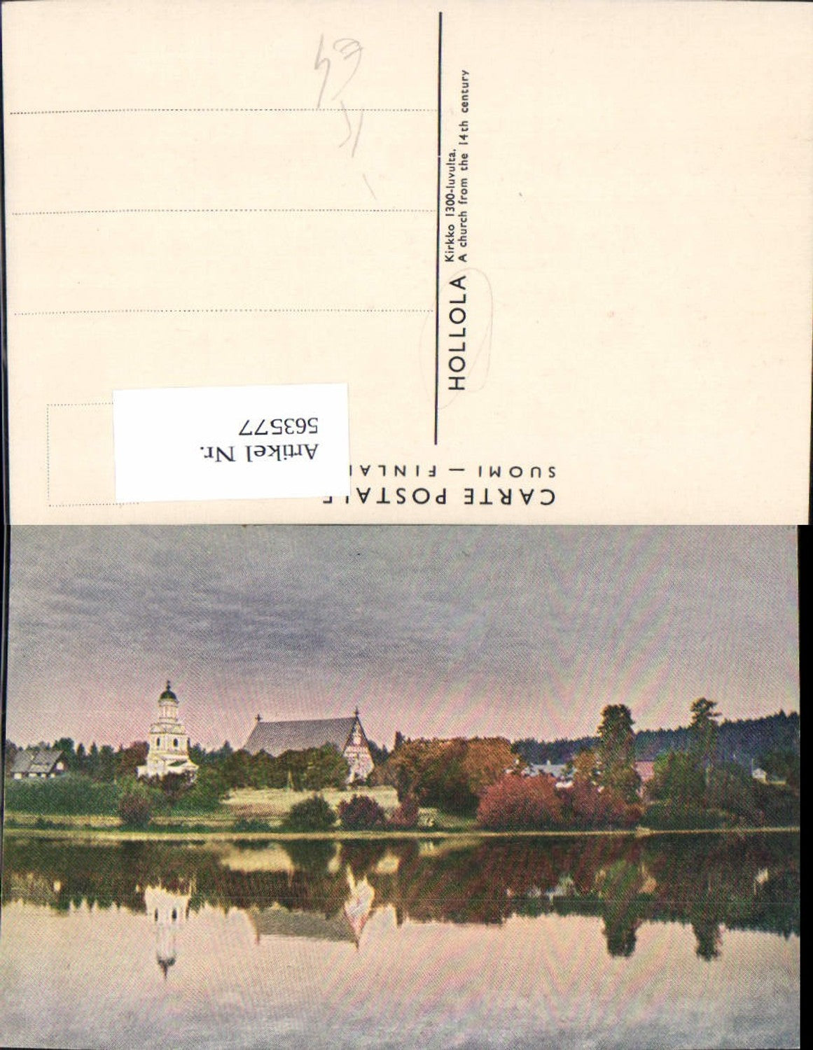 563577,Künstler Ak Hollola Church Kirche