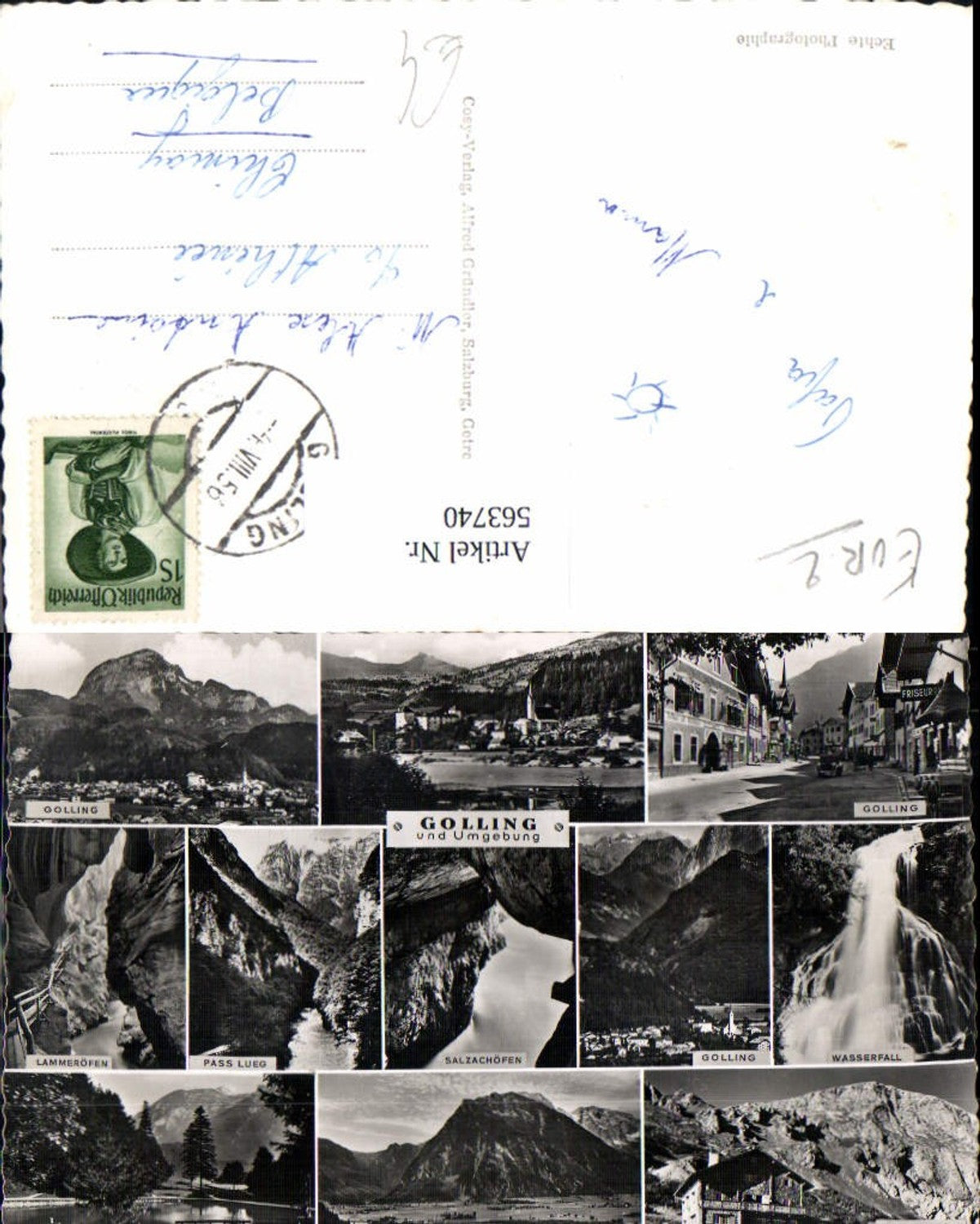 563740,Mehrbild Ak Gollingan der Salzach u. Umgebung Pass Lueg Salzachöfen Egelsee
