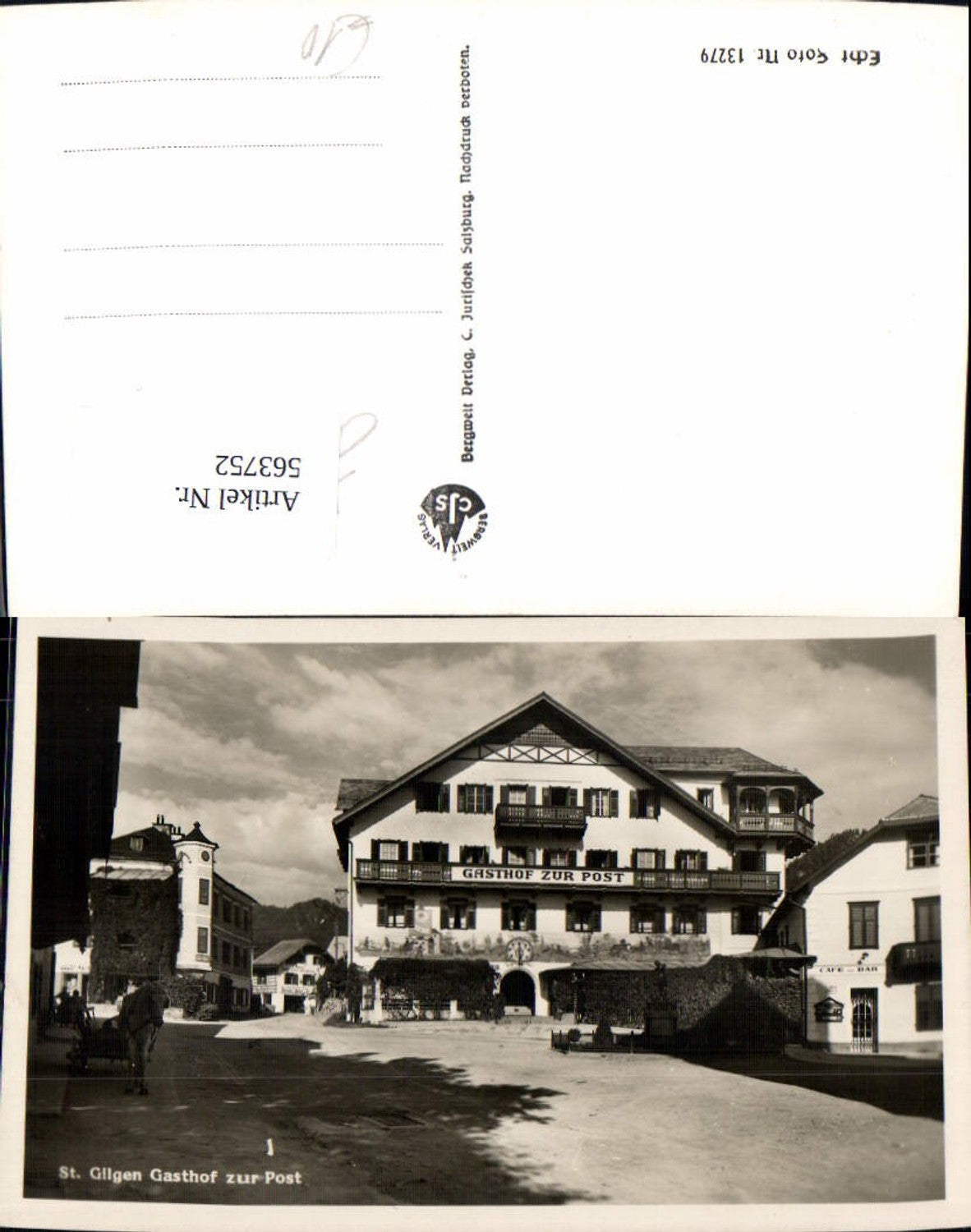 563752, Photo Ak St Gilgen Gasthof zur Post