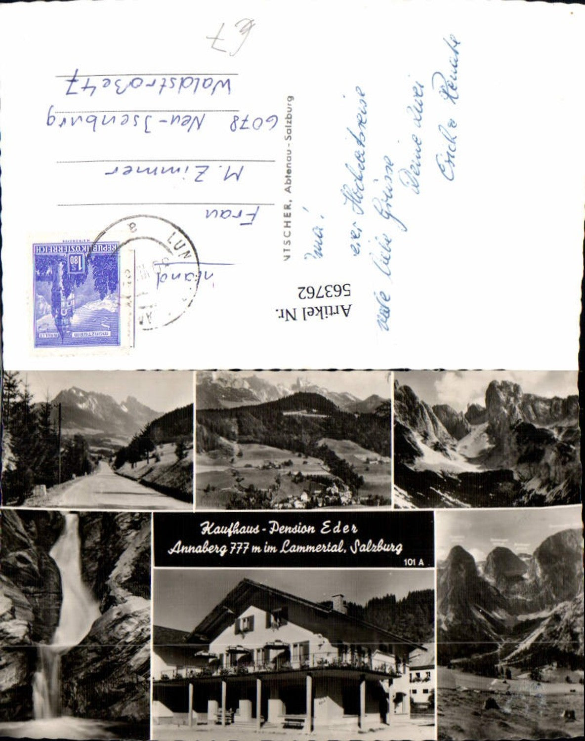 563762,Mehrbild Ak Annaberg-Lungötz Kaufhaus-Pension Eder Annaberg Lammertal