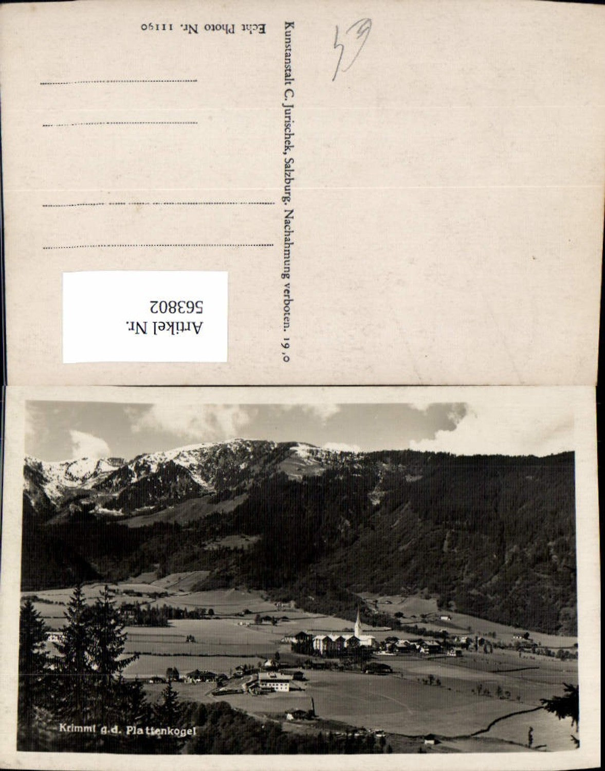 563802,Krimml g. d. Plattenkogel