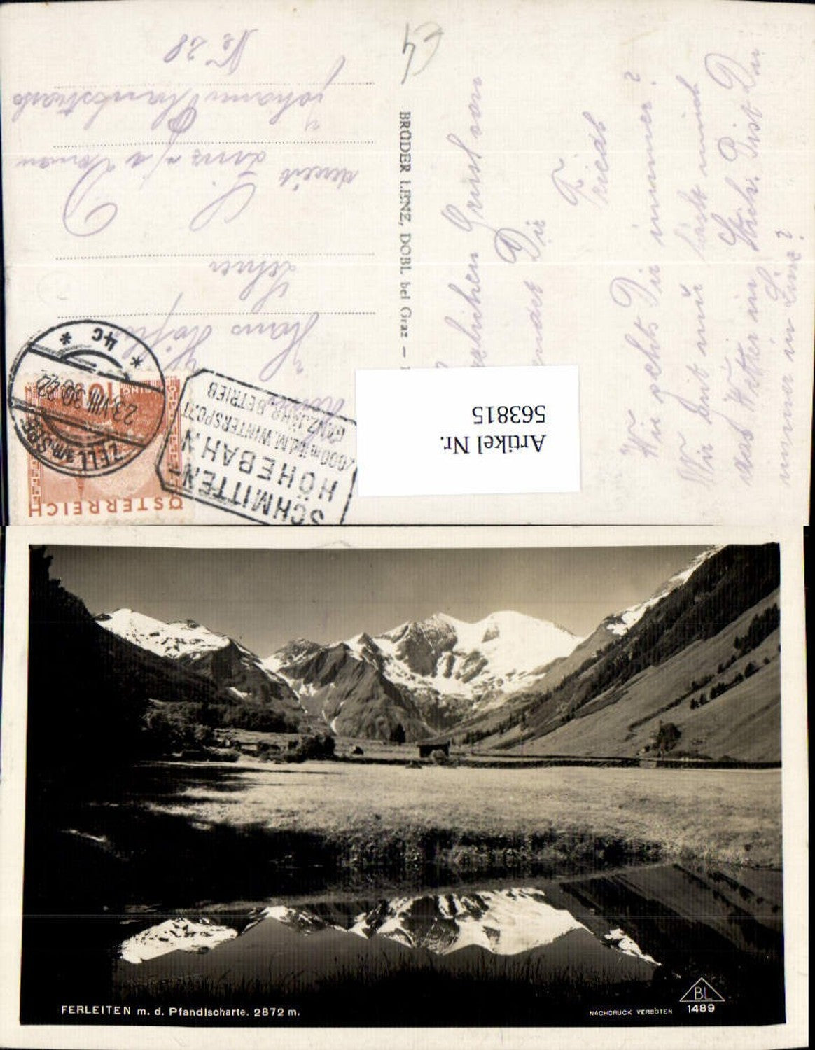 563815,Fusch an der Großglocknerstraße Ferleiten m. d. Pfandlscharte