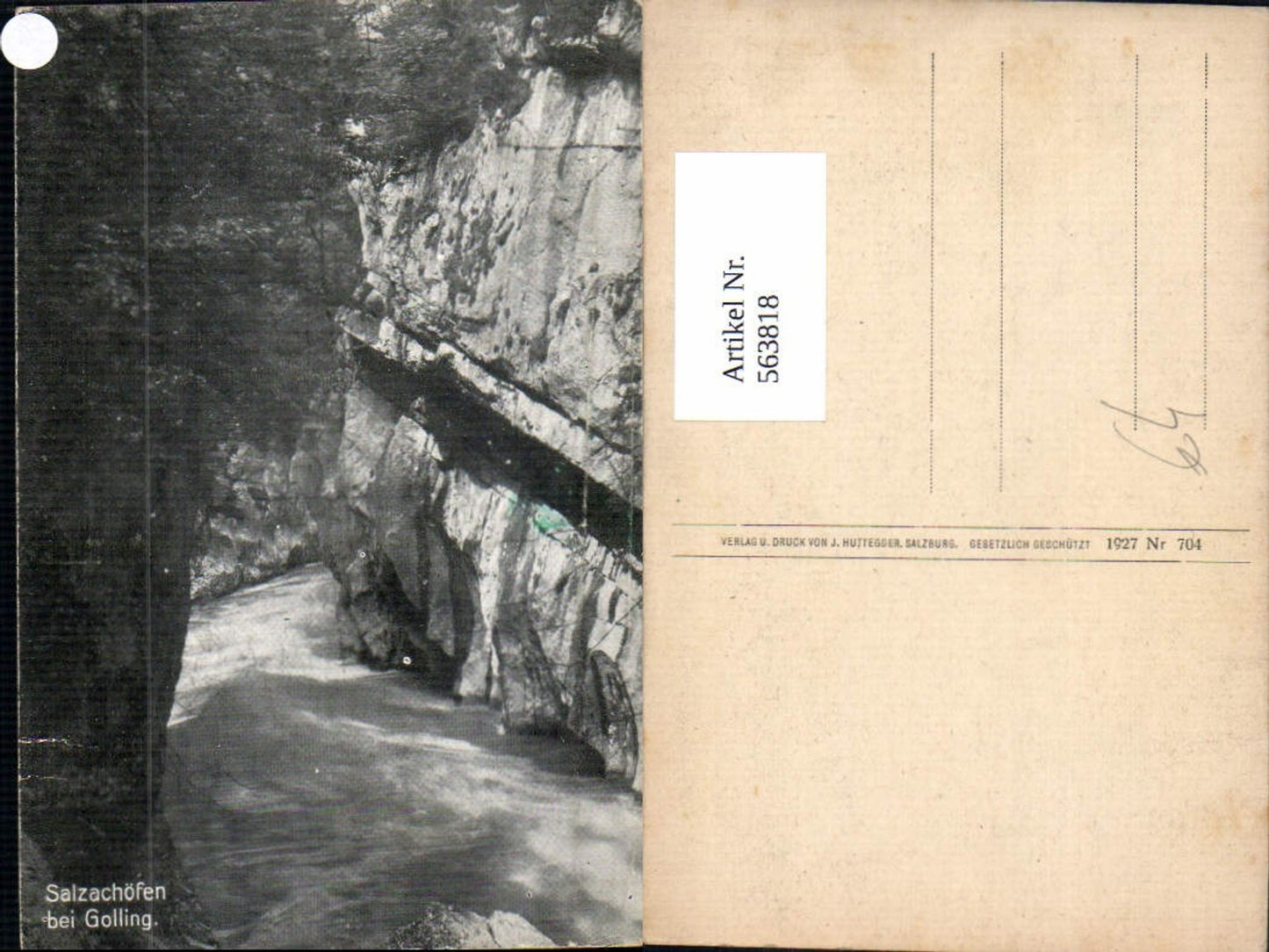 563818,Salzachöfen b. Golling Schlucht