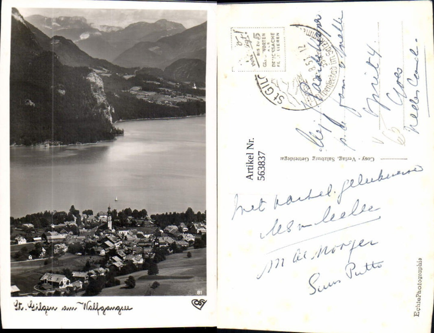 563837, Photo Ak St Gilgen am Wolfgangsee pub Cosy 81