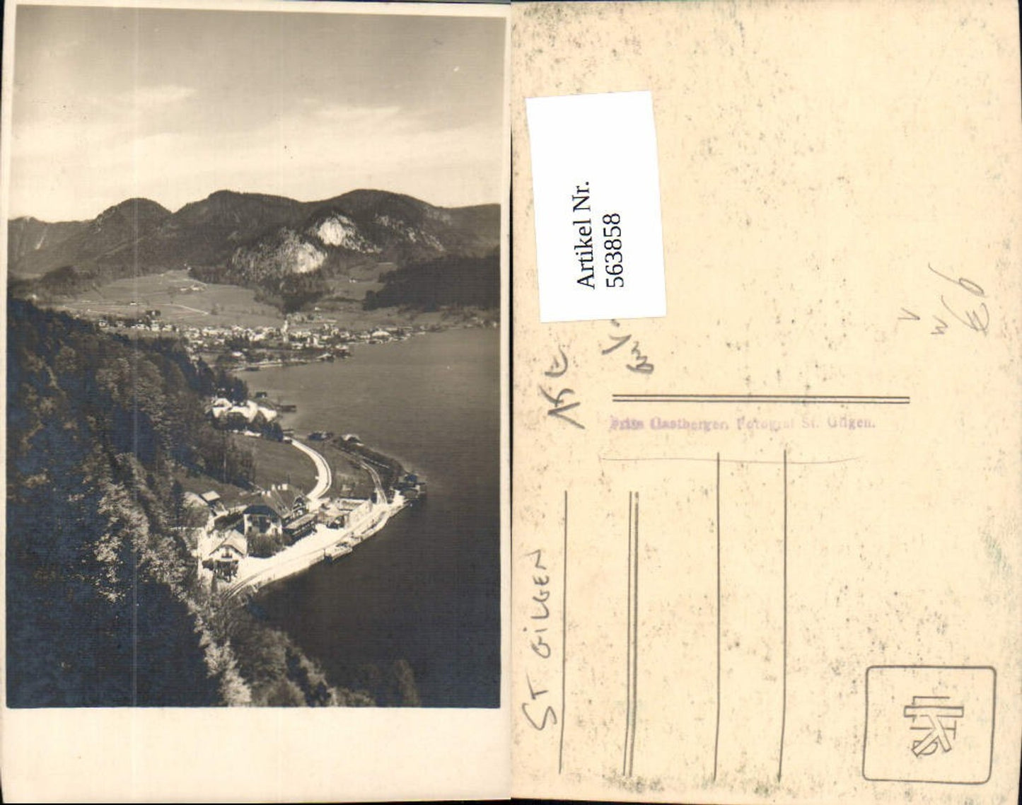 563858, Photo Ak St Gilgen Ufer pub Fritz Gastberger