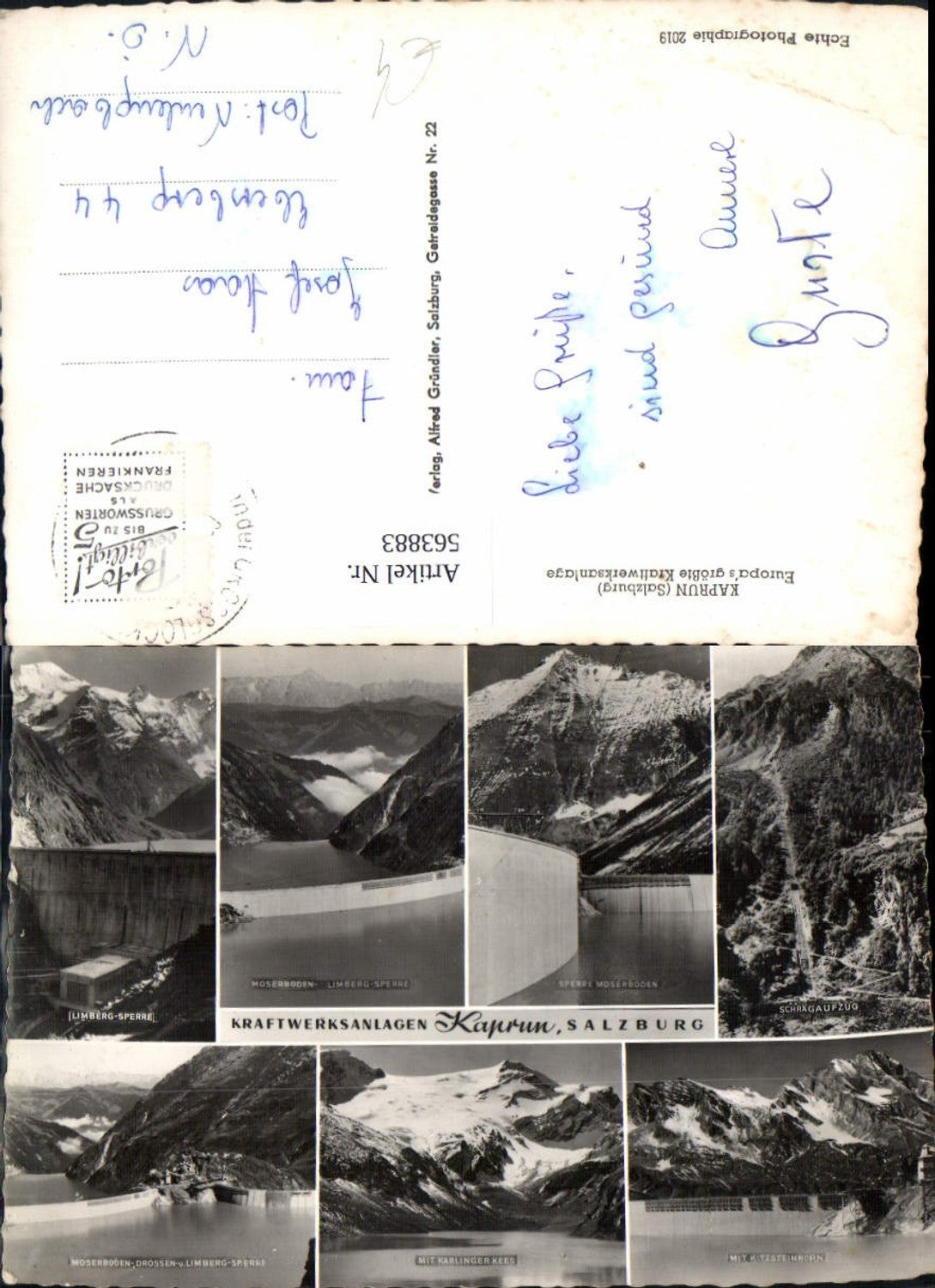 563883,Mehrbild Ak Kaprun Kraftwerk Limberg-Sperre Schrägaufzug