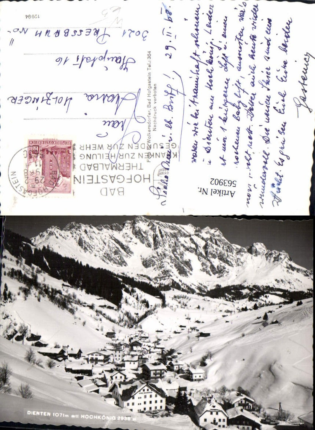 563902,Foto Ak Dienten am Hochkönig Winteransicht