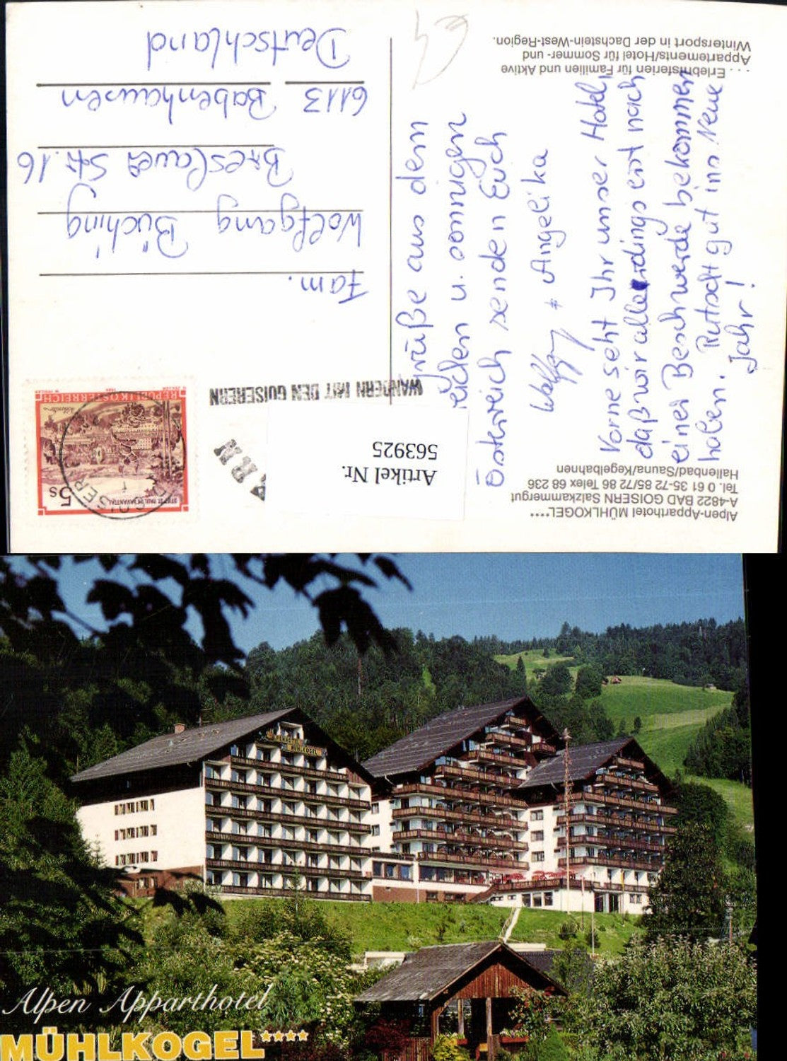 563925,Bad Goisern am Hallstättersee Mühlkogel Alpen Apparthotel