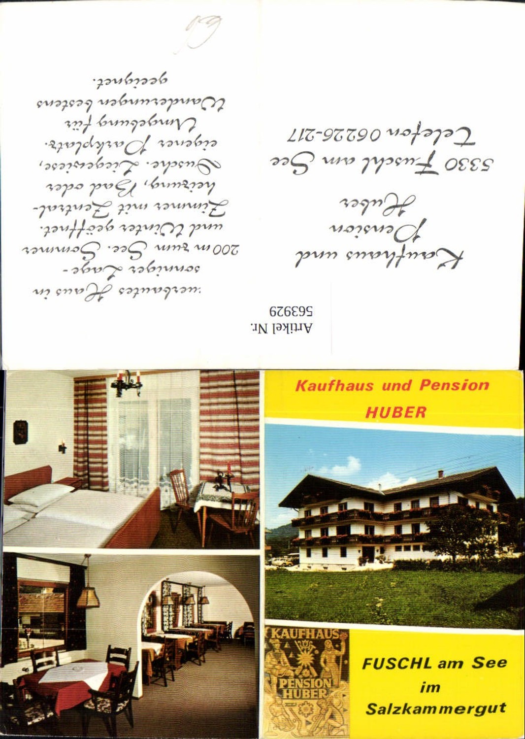 563929, Multi-image Ak Fuschl am See Department store and Pension Huber Rooms