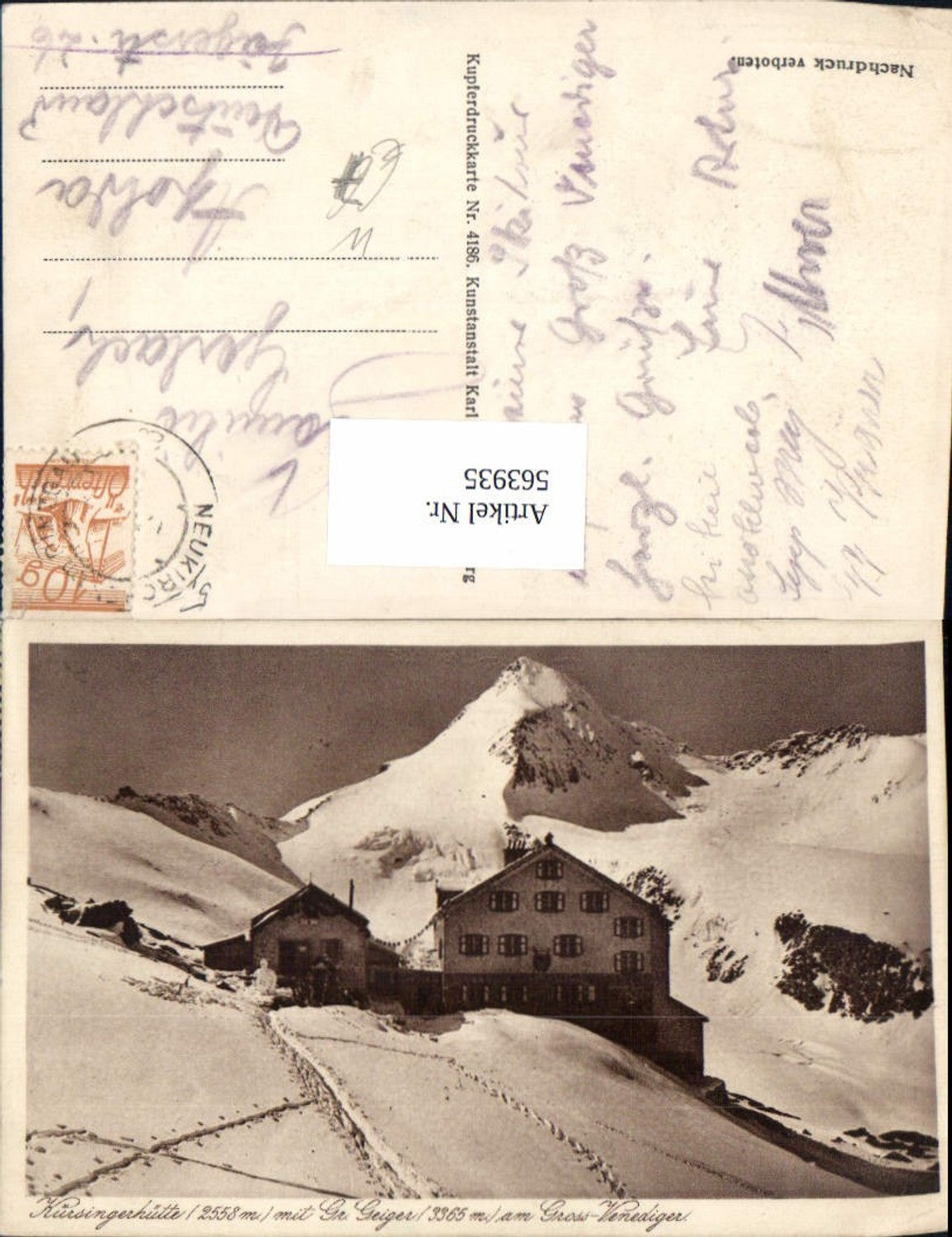 563935, Neukirchen am Großvenediger Kürsingerhütte m. Gr. Geiger am Großvenediger