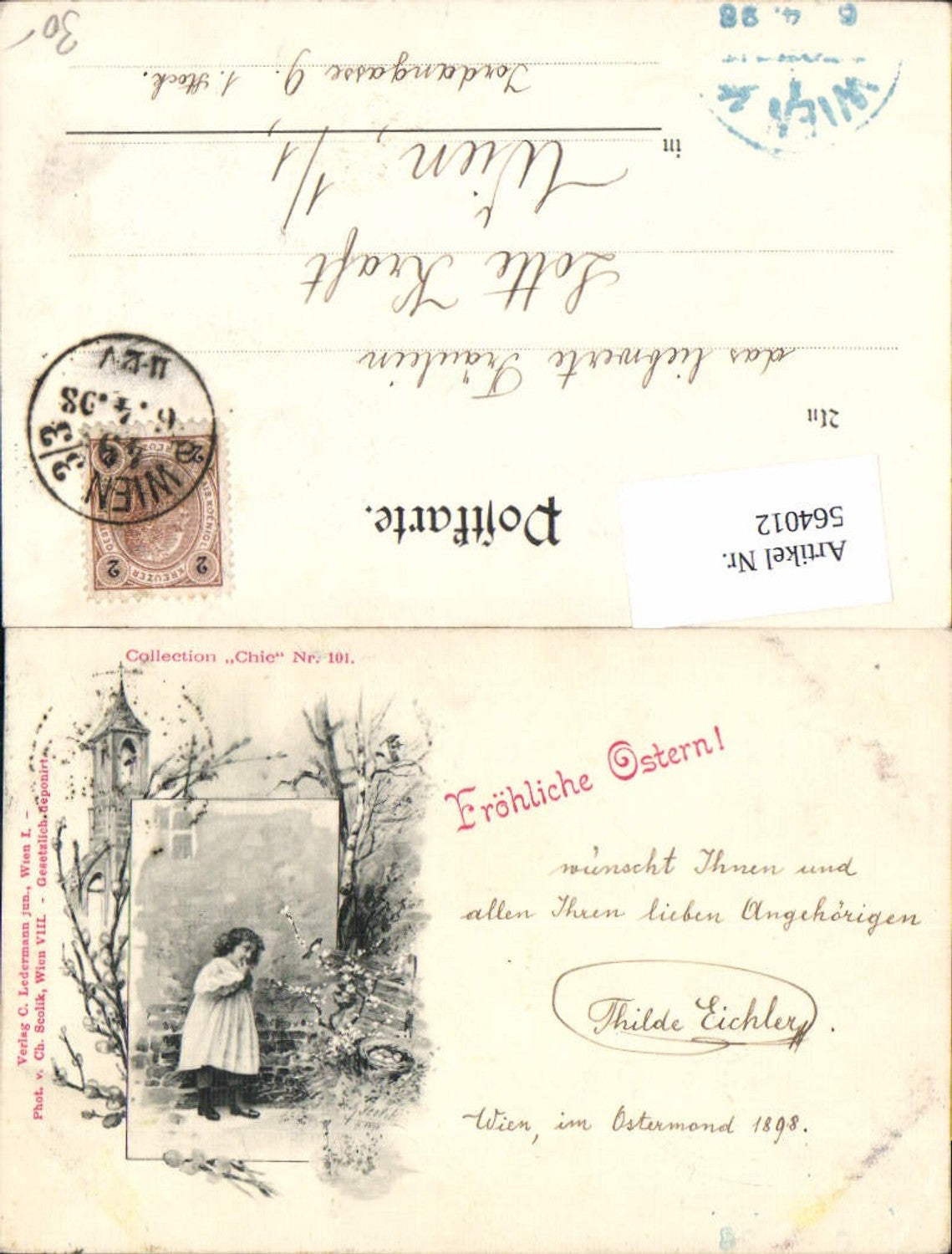 564012,tolle Künstler AK Jugendstil Ostern Scolik Collection Chic 101 Ostern