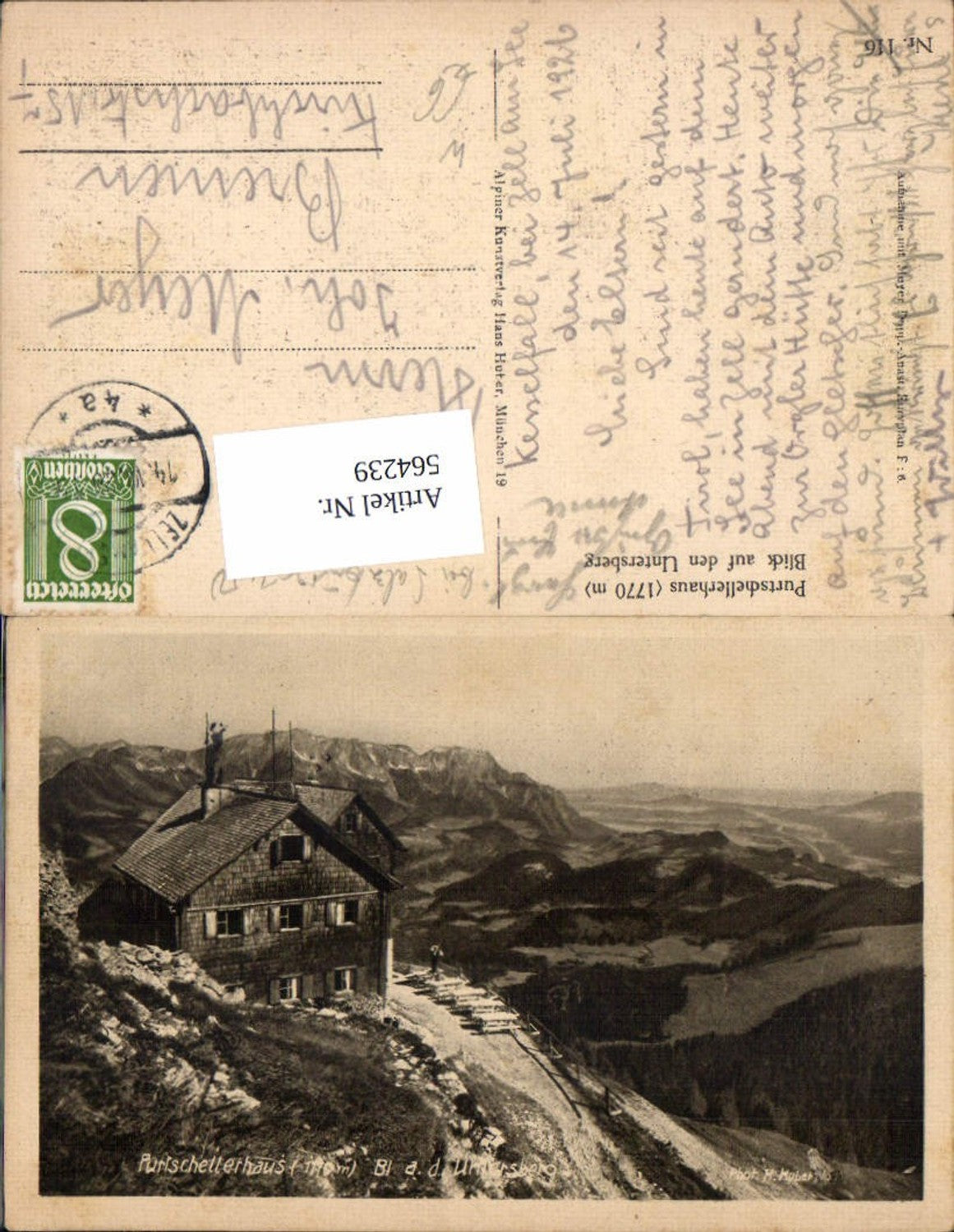 564239,Kuchl Purtschellerhaus Blick auf den Untersberg
