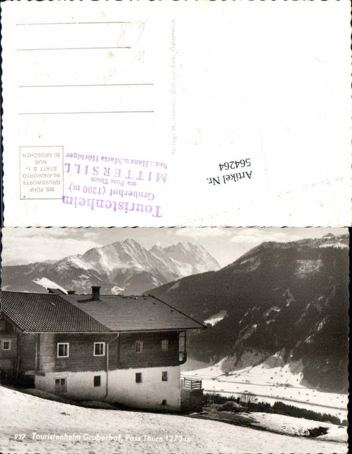 564264,Foto Ak Mittersill Gruberhof Pass Thurn Winteransicht
