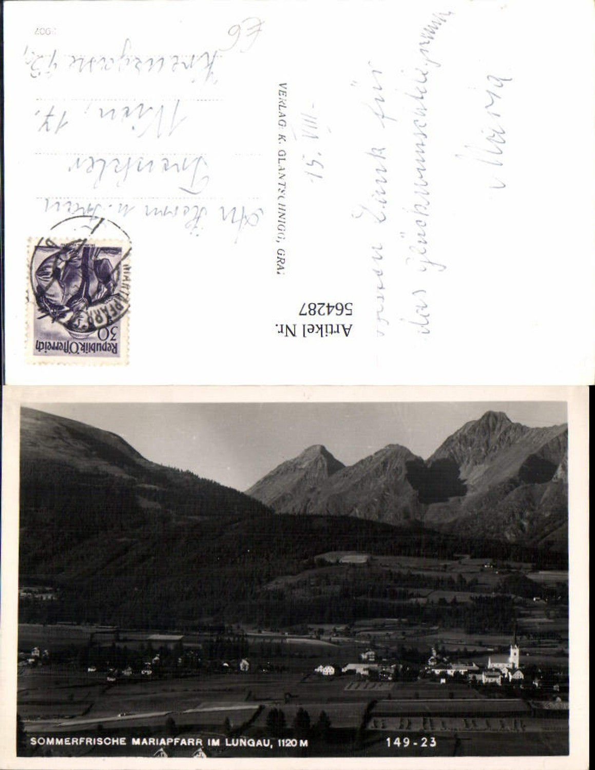 564287,Foto Ak Mariapfarr im Lungau Totale