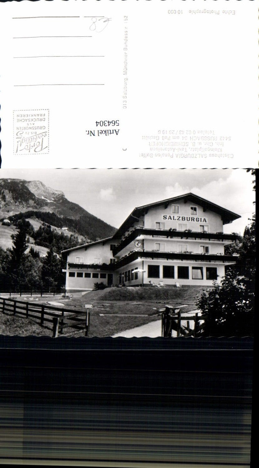 564304,Foto Ak Rußbach am Paß Gschütt Gästehaus Salzburgia Pension