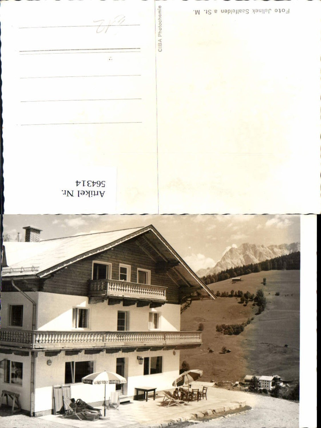 564314,Foto Ak Saalfelden am Steinernen Meer Ansicht Gebäude Penison