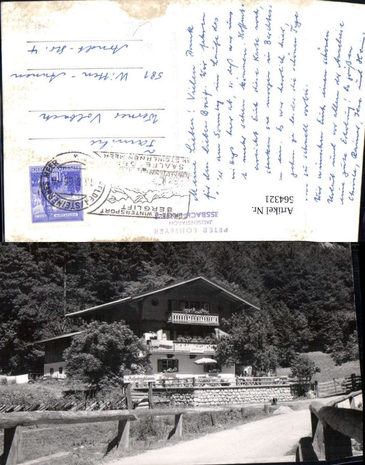 564321,Weißbach bei Lofer Jausenstation Lohfeyer Ansicht