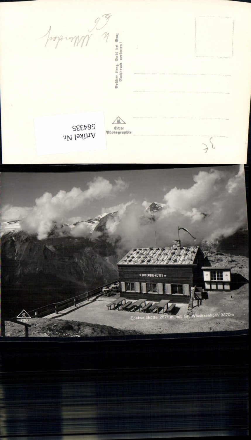 564335,Fusch an der Großglocknerstraße Edelweißhütte m. Gr. Wiesbachhorn