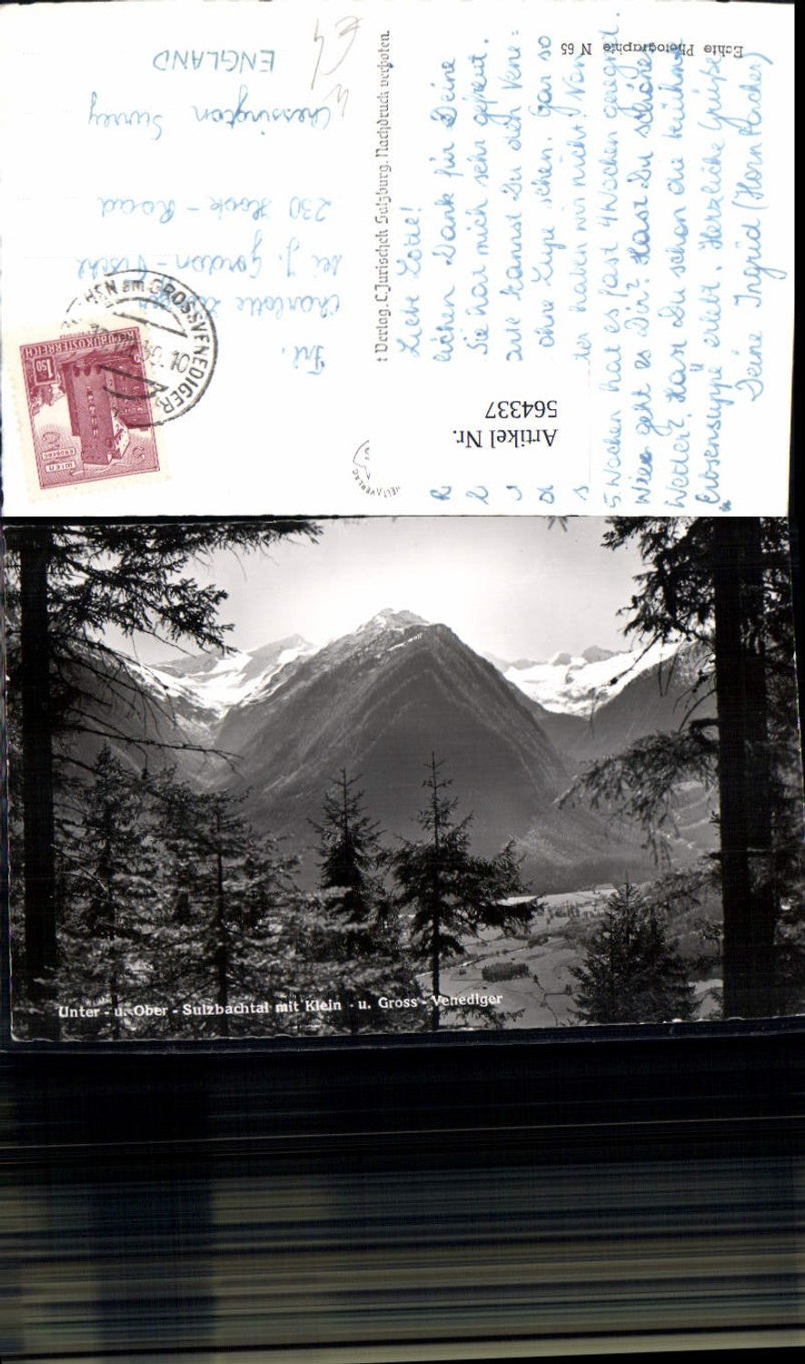 564337,Neukirchen am Großvenediger Ober u. Unter-Sulzbachtal Kl. u. Gross-Venediger