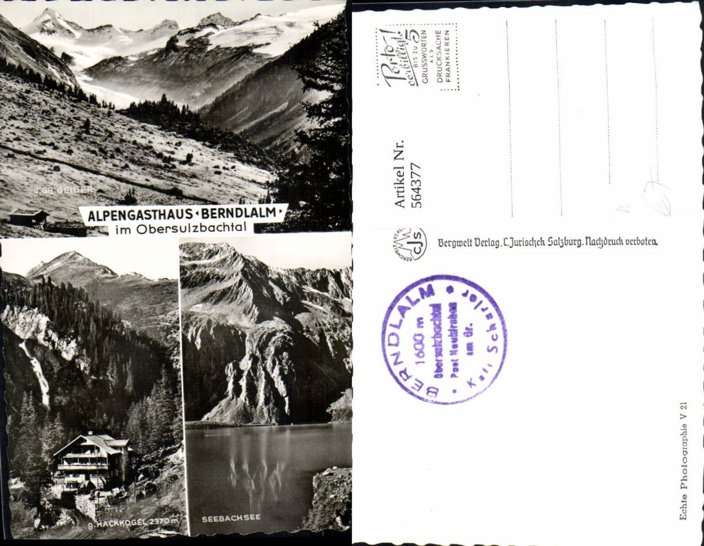 564377,Mehrbild Ak Alpengasthaus Berndlalm Neukirchen am Großvenediger