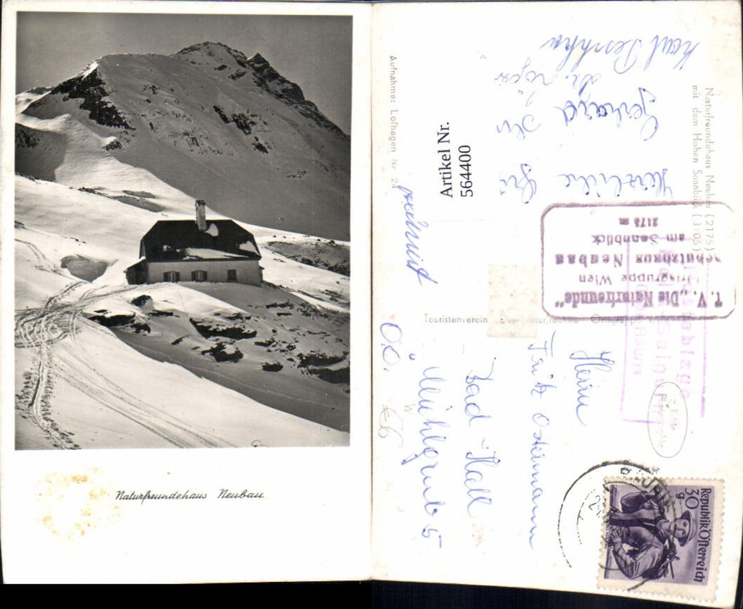 564400,Rauris Naturfreundehaus Neubau m. d. Hohen Sonnblick Winteransicht