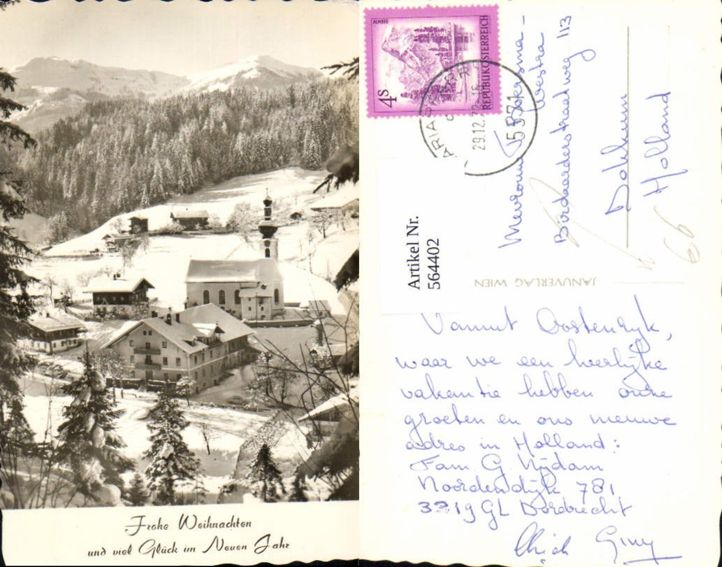 564402,Foto Ak Mariapfarr im Winter Weihnachten