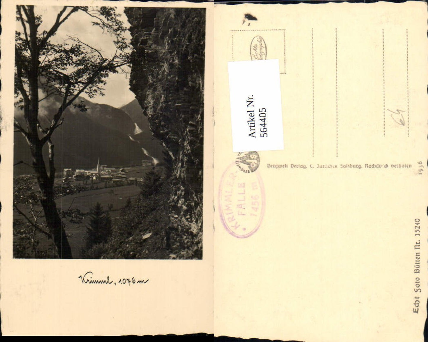 564405,Foto Ak Krimml Totale