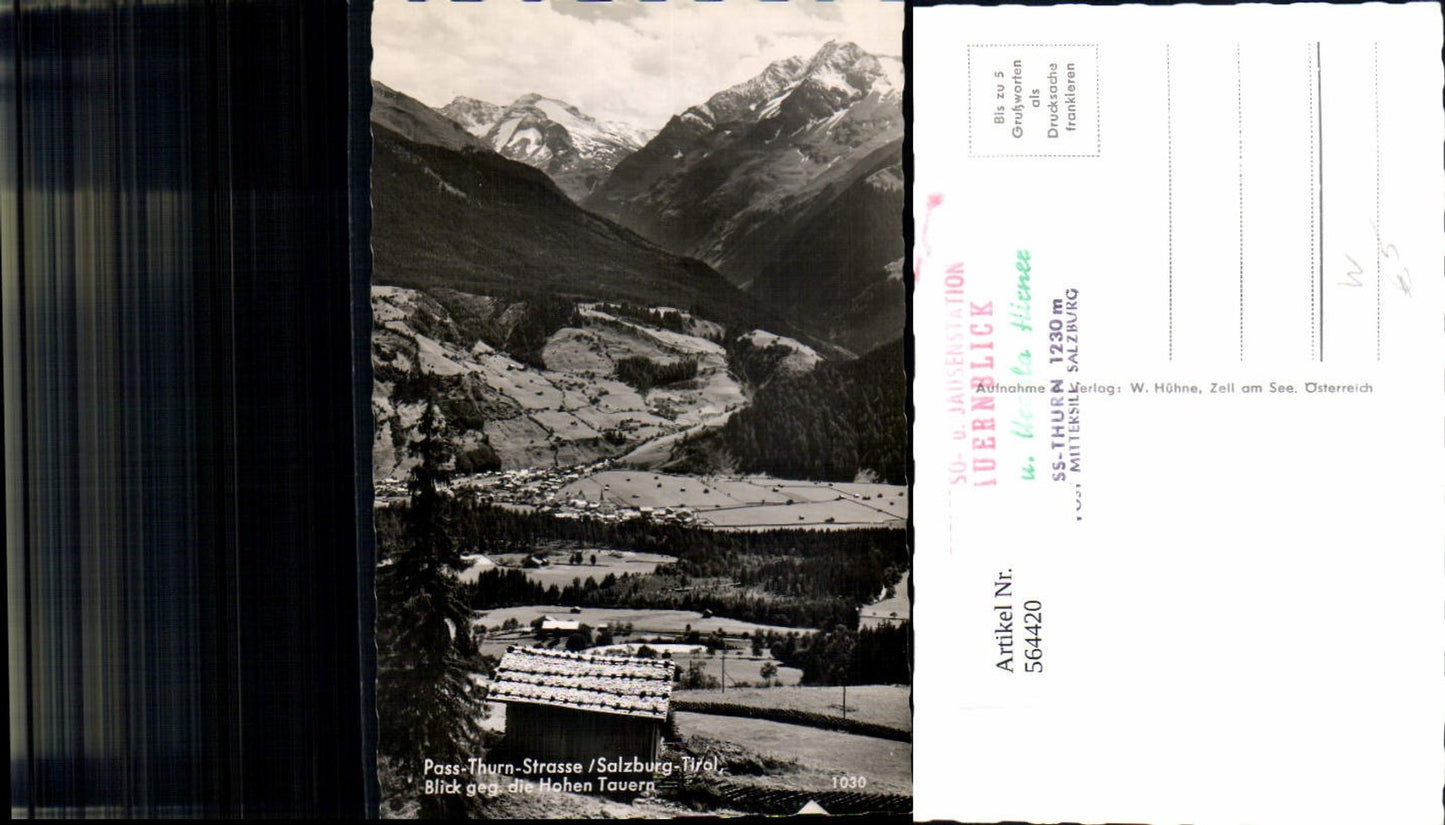 564420,Mittersill Pass Thurn Straße Blick geg. Hohen Tauern