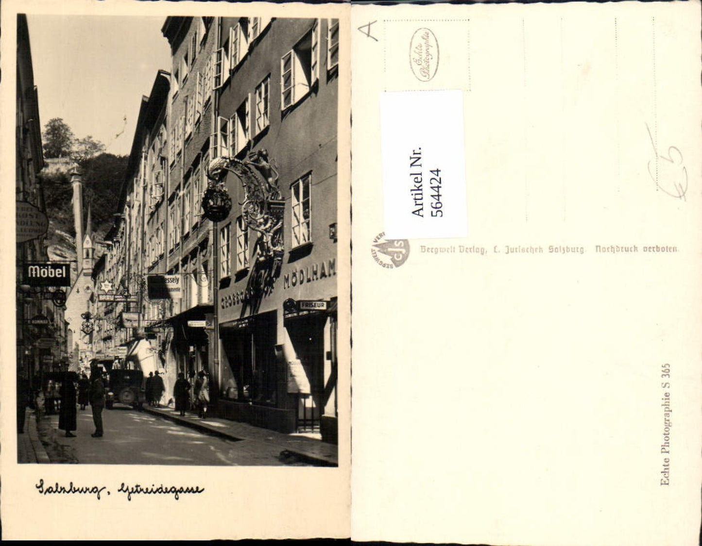 564424, Photo Ak Salzburg Getreidegasse Automobile