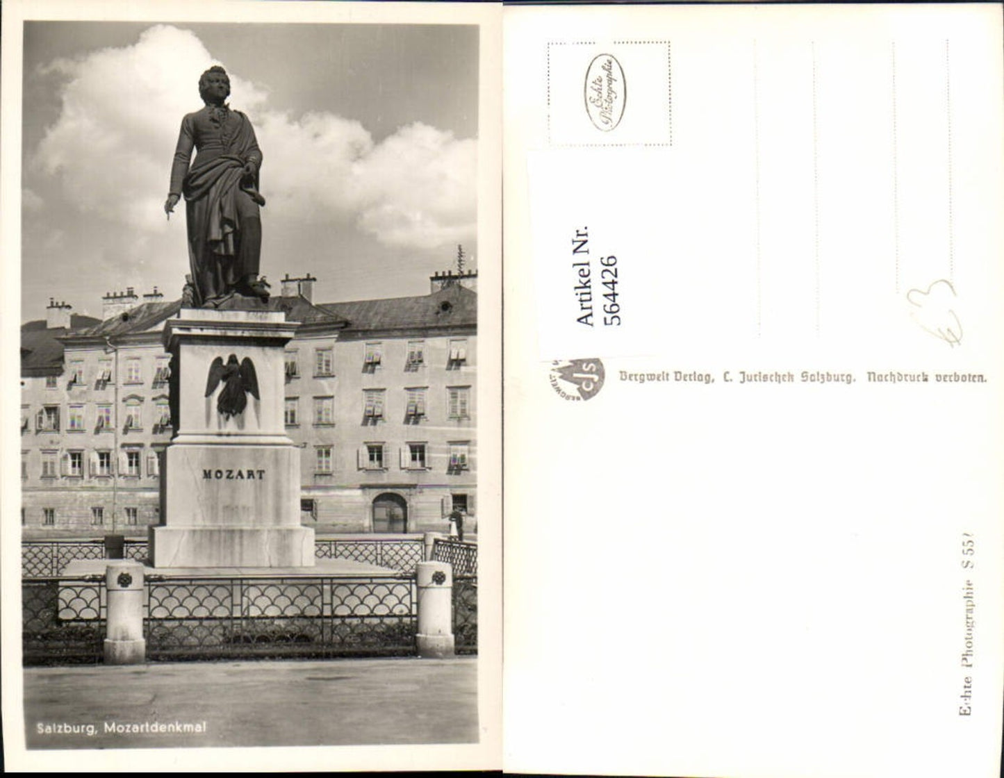 564426, Photo Ak Salzburg Mozart Monument Mozart Monument