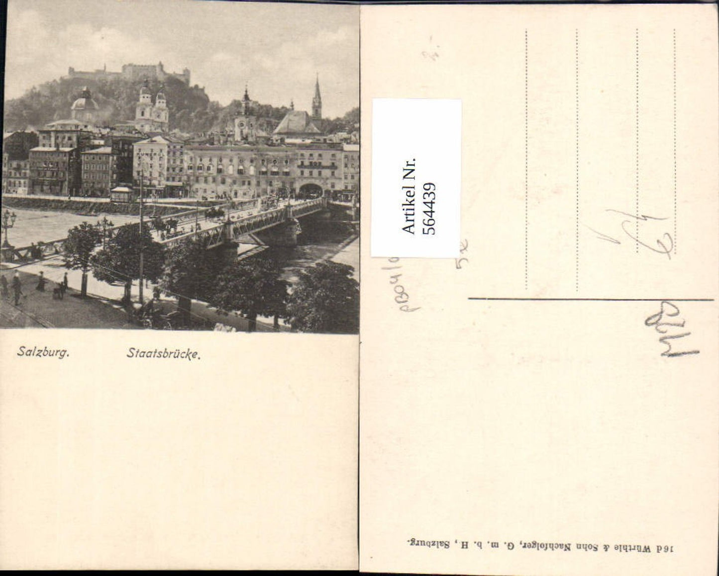 564439, Salzburg State Bridge, Bridge, Carriage Pub, Würthle & Son, 16 d