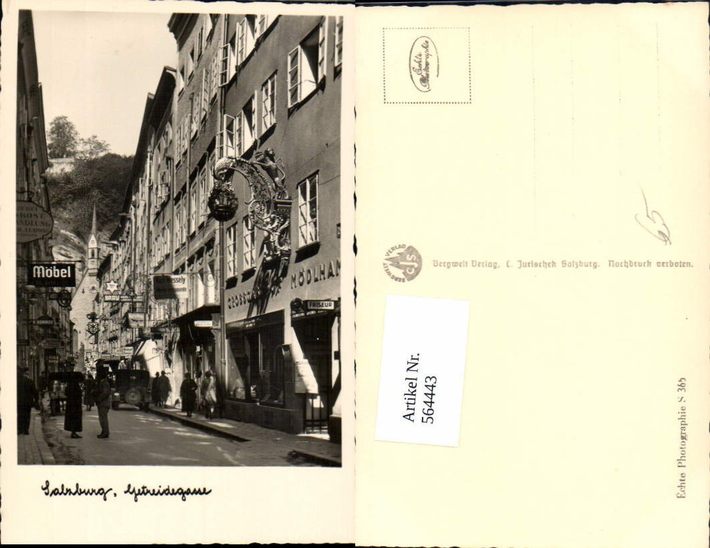 564443, Photo Ak Salzburg Getreidegasse Automobile Oldtimer