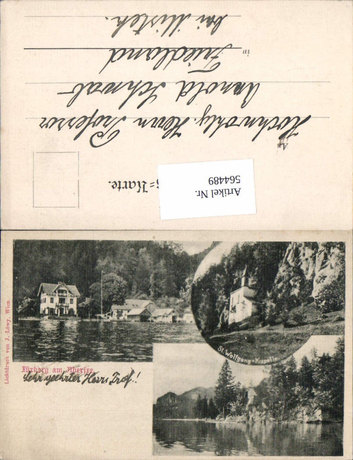 564489, great AK St. Gilgen am Abersee Fürberg St. Wolfgang Chapel