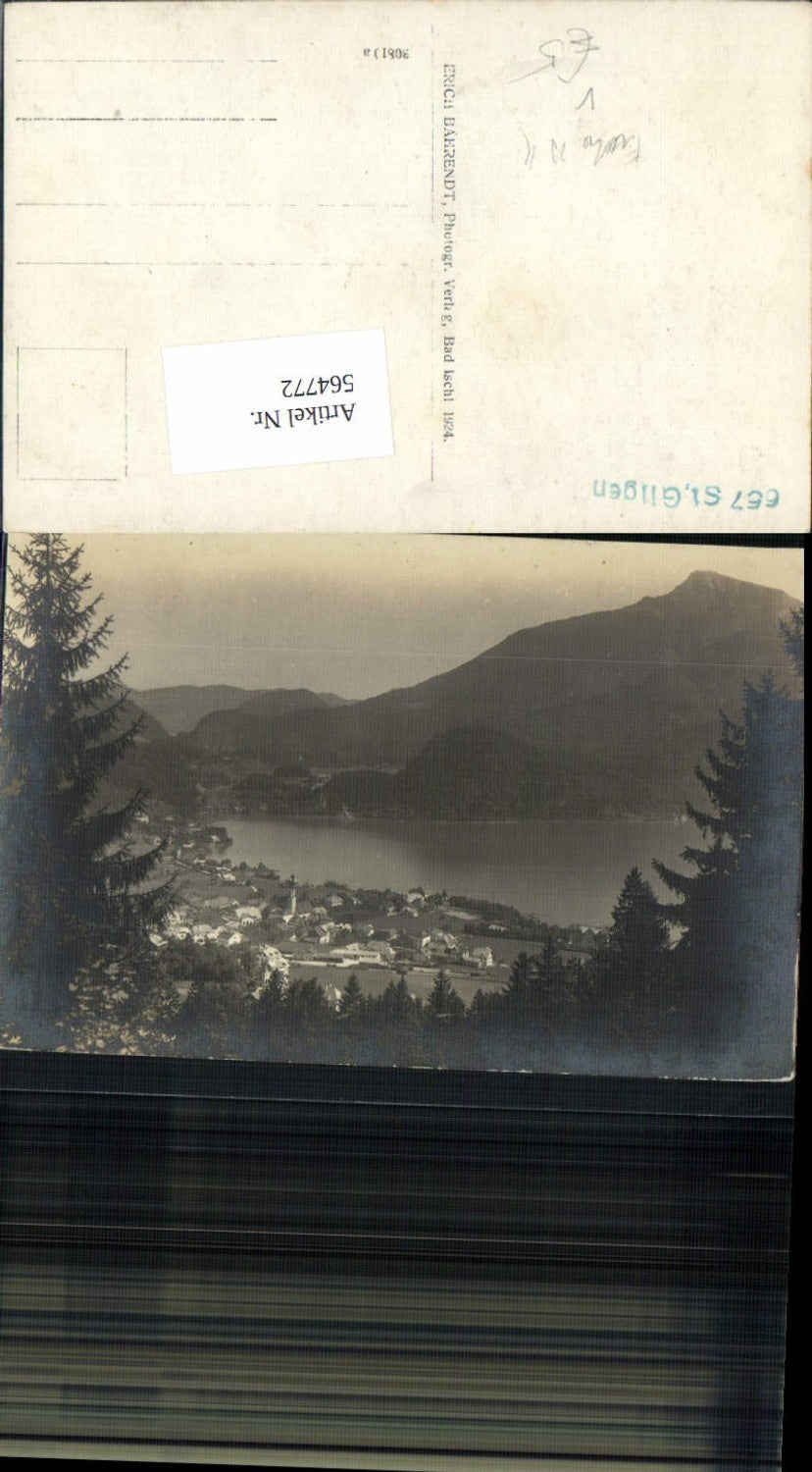 564772, Photo postcard St. Gilgen am Wolfgangsee pub Bährendt 657