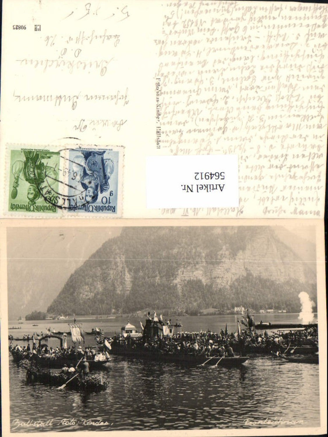 564912,Foto-AK Hallstatt Fronleichnam pub Foto Kinder