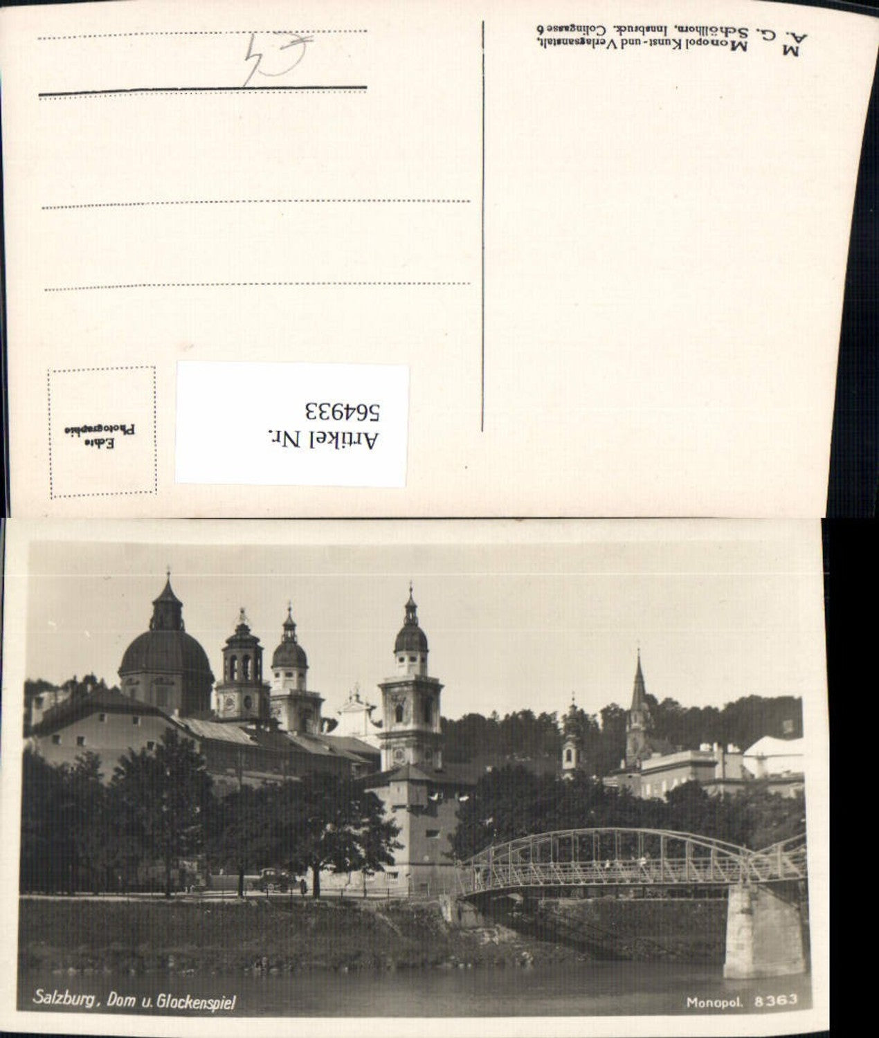564933, Photo of Salzburg Cathedral and Glockenspiel Bridge