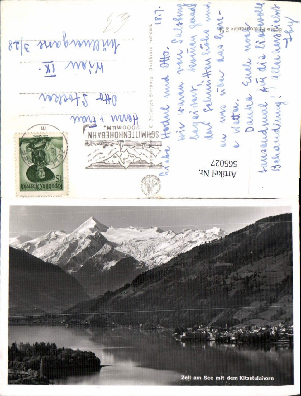 565027,Foto Ak Zell am See m. d. Kitzsteinhorn