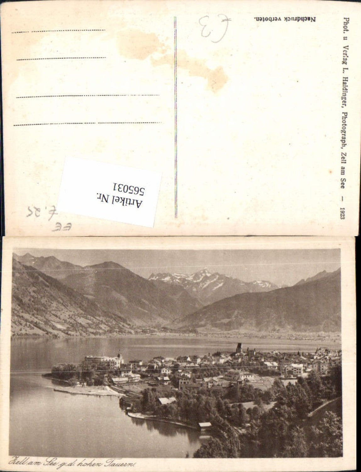 565031,Zell am See g. d. Hohen Tauern gesehen