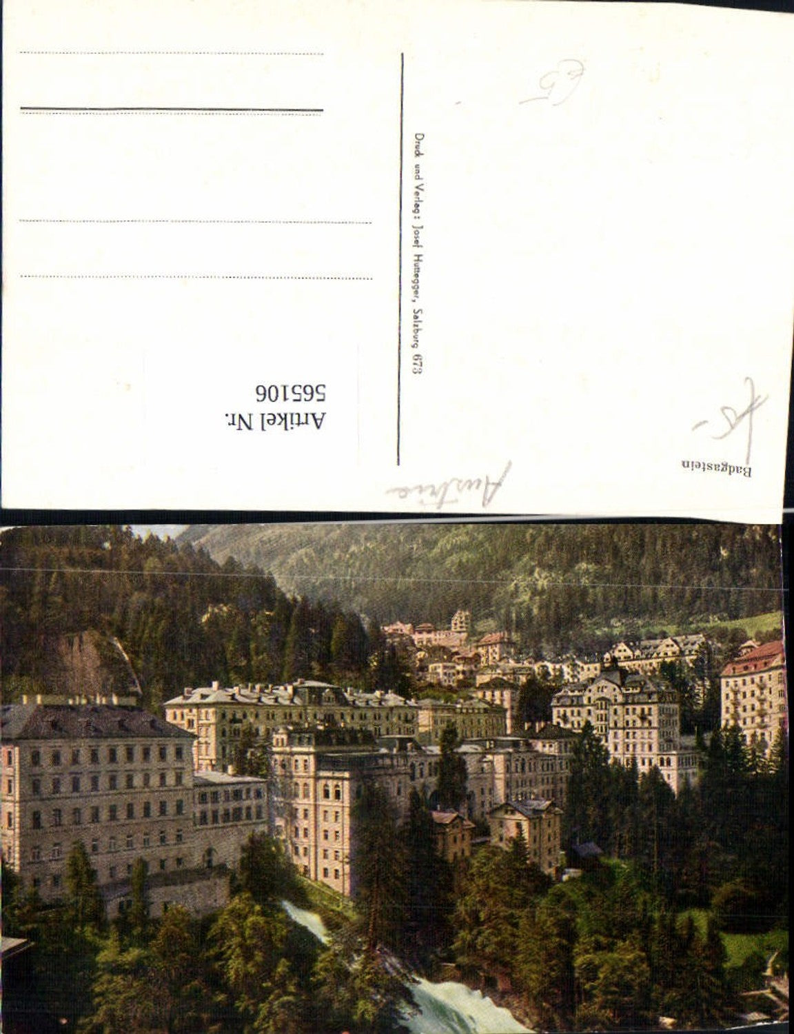 565106,Bad Gastein Ansicht m. Wasserfall