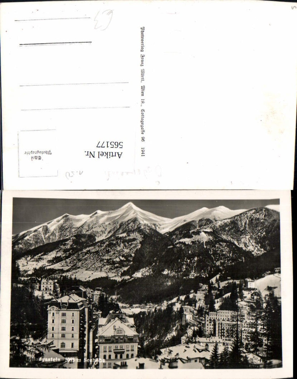 565177,Foto Ak Bad Gastein Winteransicht