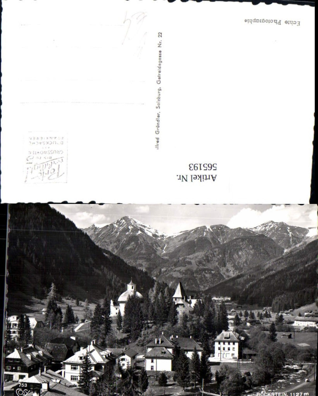 565193,Foto Ak Bad Gastein Böckstein pub Cosy 753