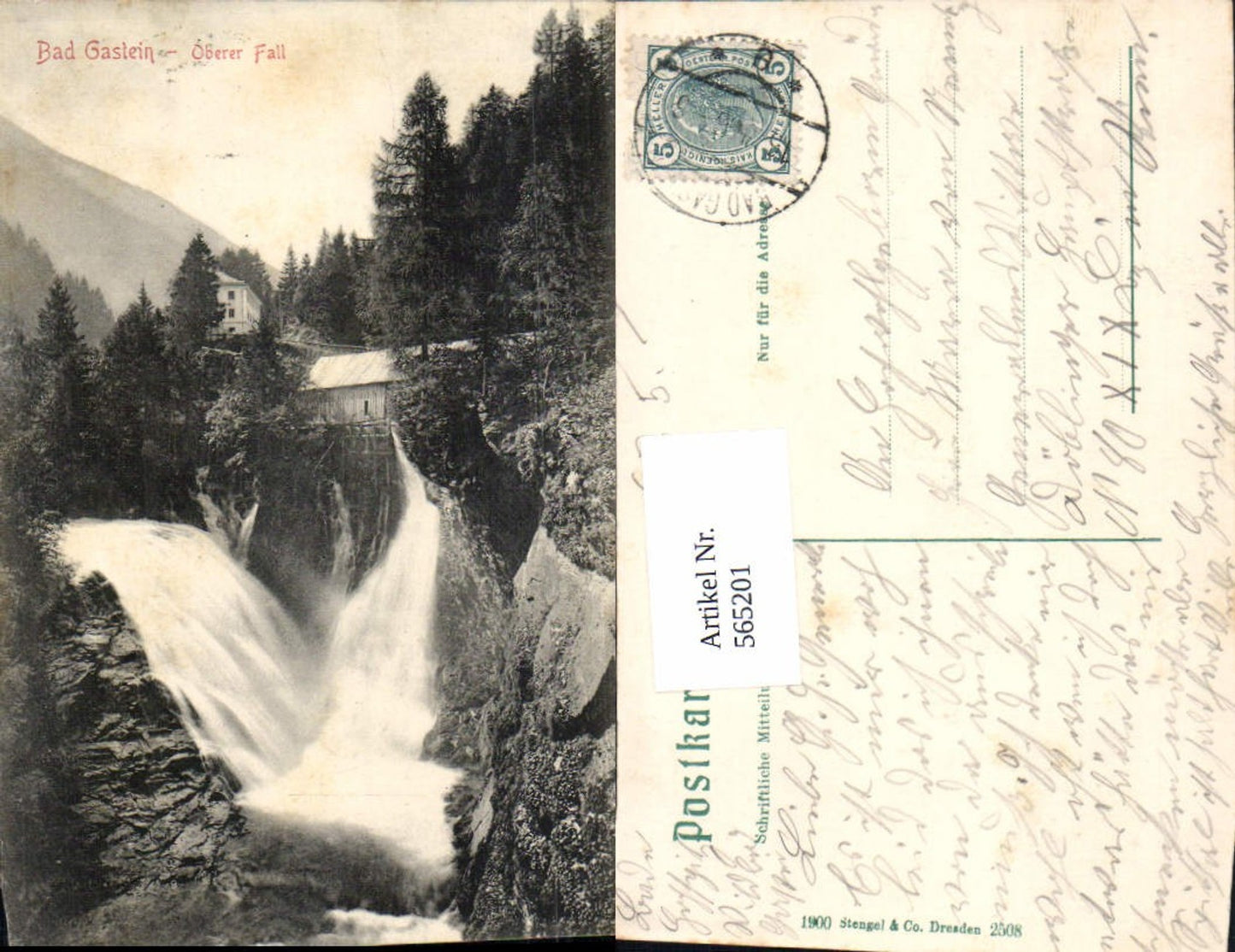 565201,Bad Gastein Oberer Wasserfall pub Stengel Co 2508
