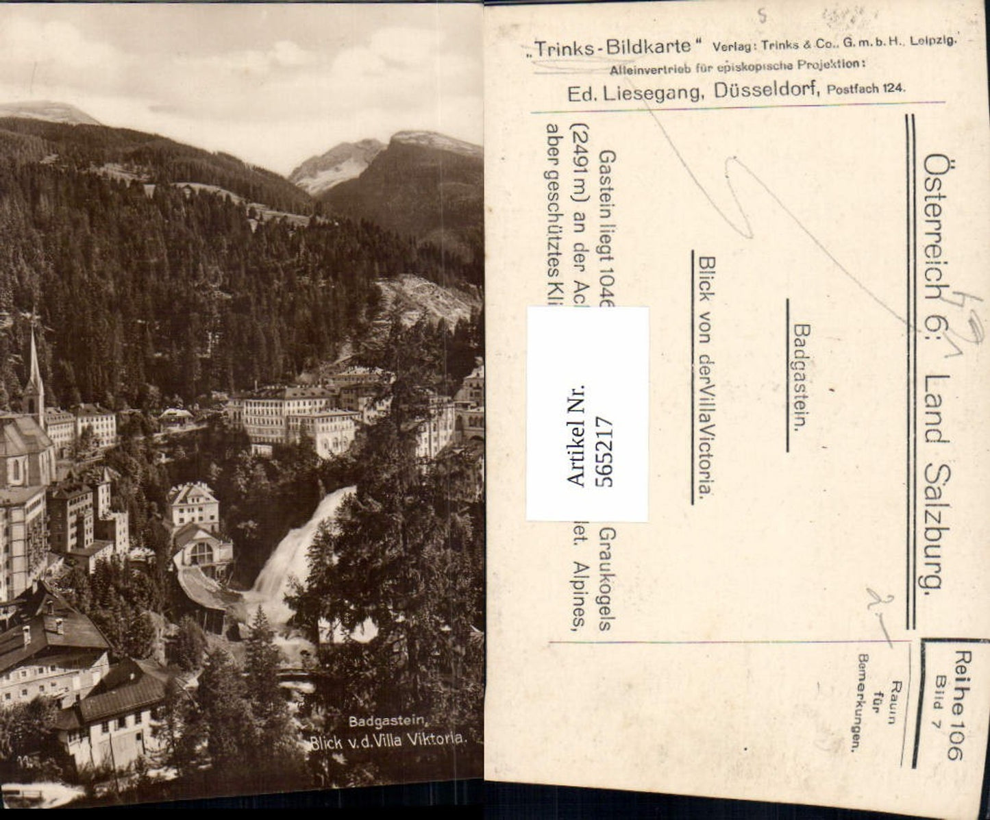 565217,Bad Gastein Blick v. d. Villa Victoria pub Trinks 11