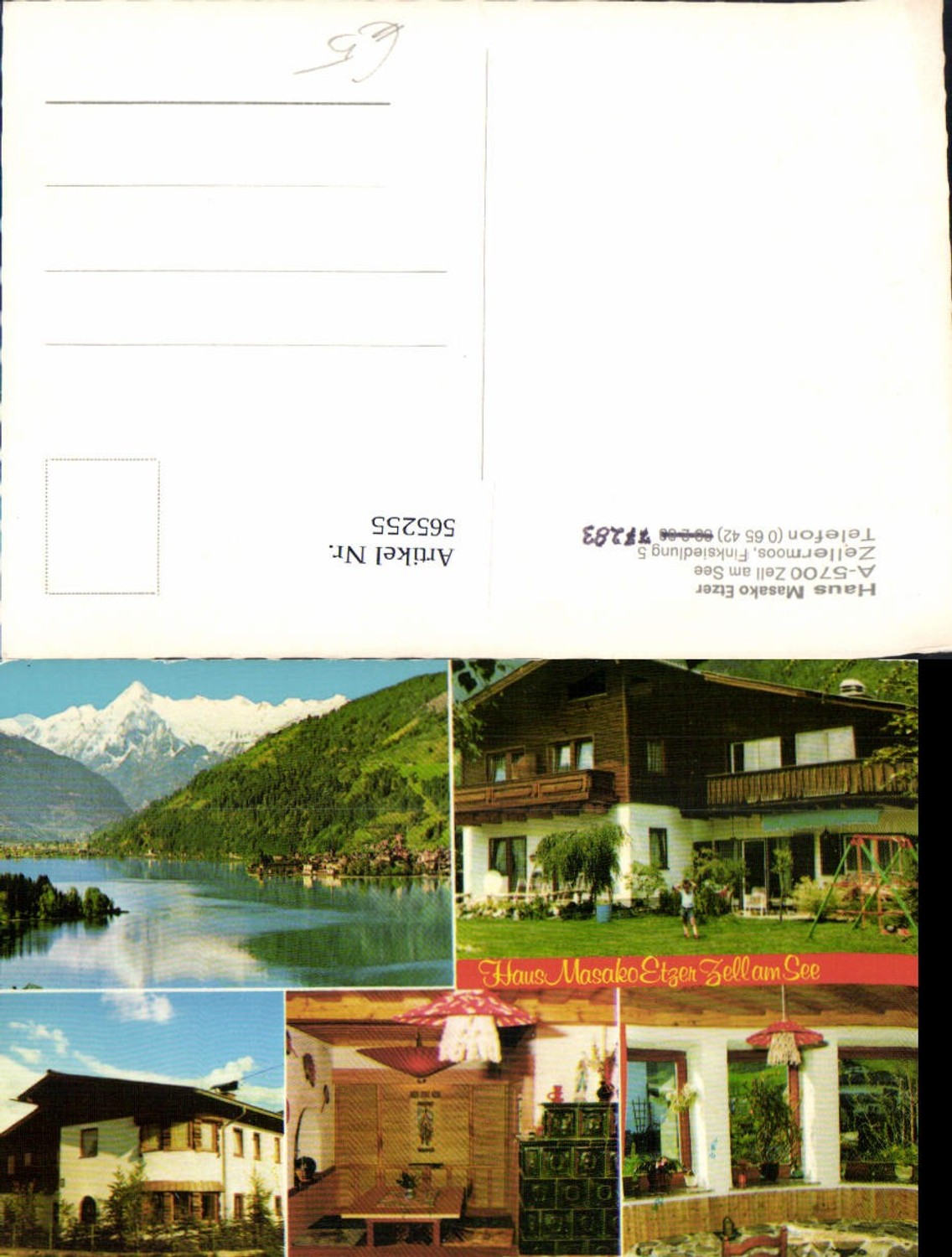565255,Mehrbild Ak Zell am See Haus Masako Etzer Gaststube