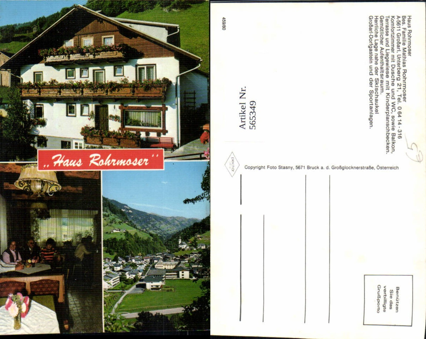 565349,Mehrbild Ak Großarl Haus Rohrmoser Gaststube