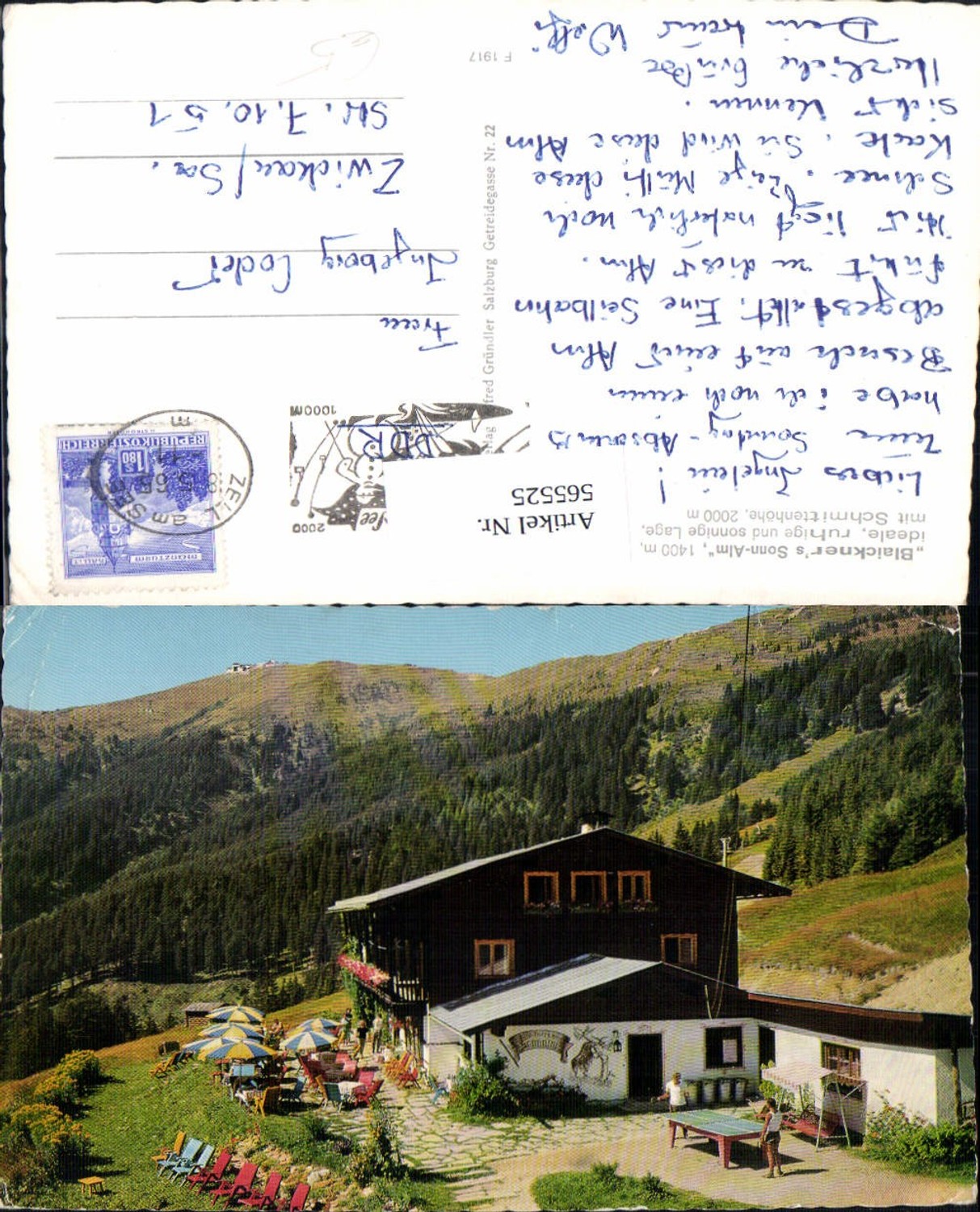 565525,Blaickners Sonnalm Zell am See Schmittenhöhe Terrasse Tischtennis