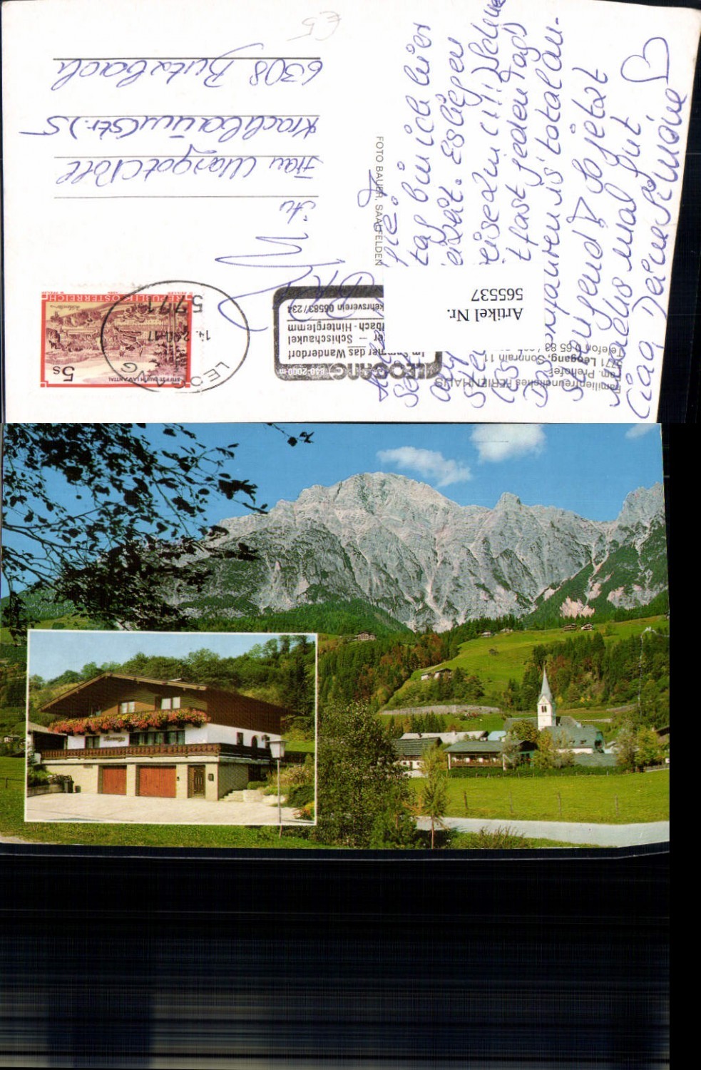 565537,Mehrbild Ak Leogang Ferienhaus Prehofer