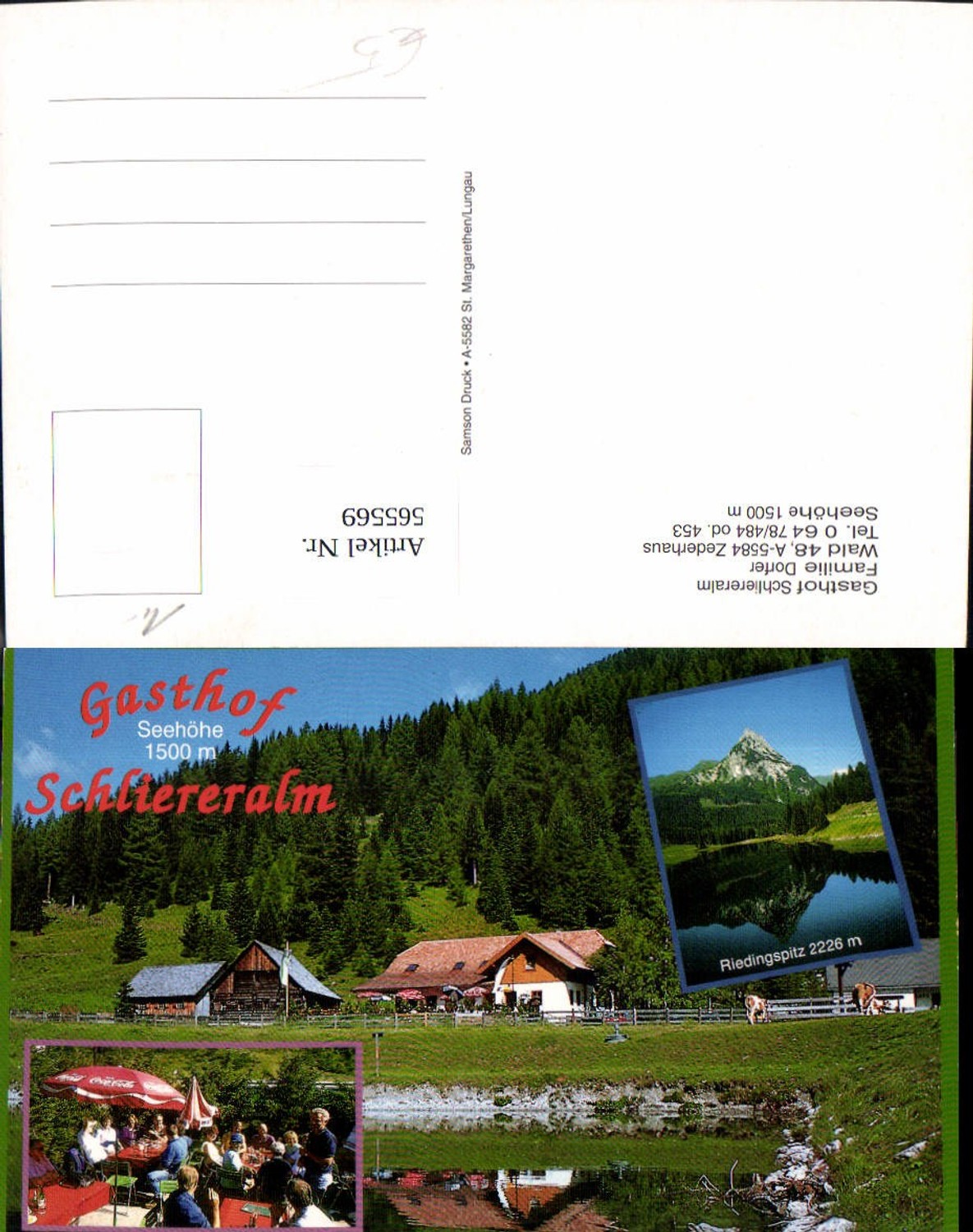 565569,Mehrbild Ak Zederhaus Gasthof Schliereralm Fam. Dorfer