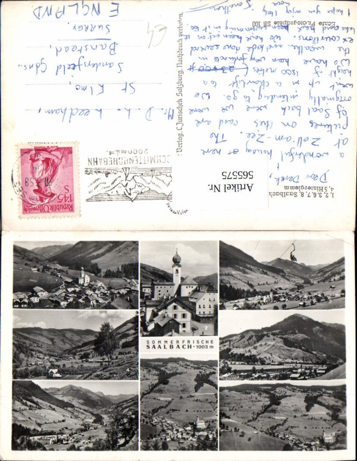565575,Mehrbild Ak Saalbach-Hinterglemm Ansichten Sessellift