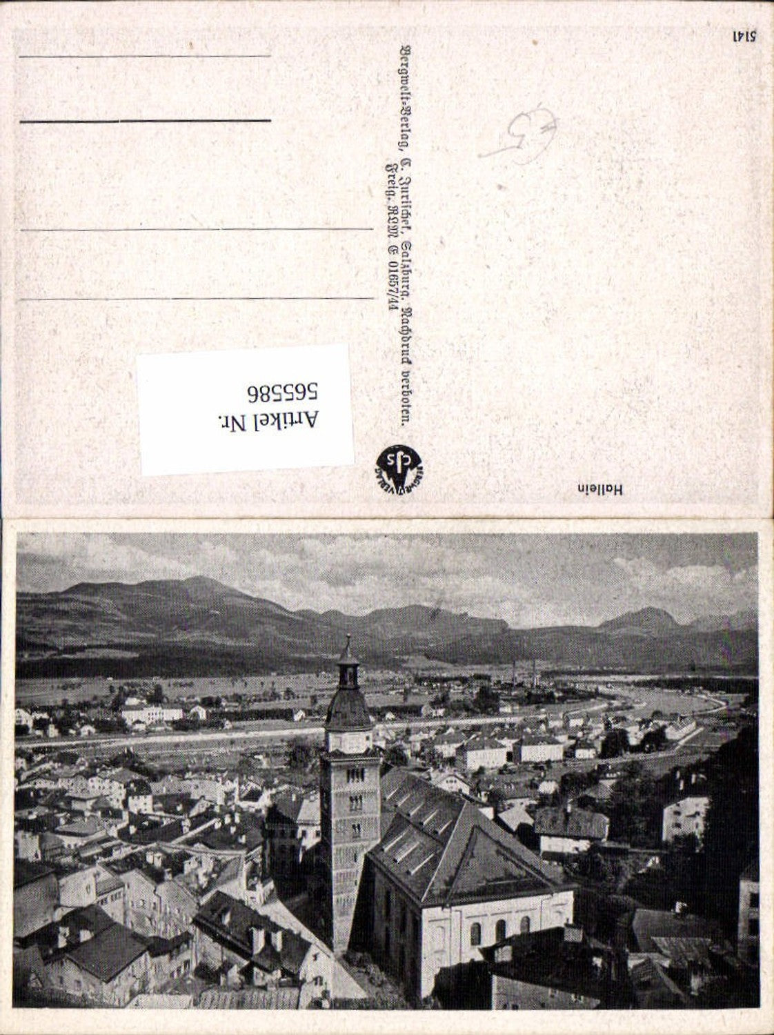 565586,Hallein Teilansicht m. Kirche